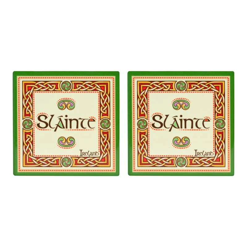 WD68667 Irish Designed Ceramic Coasters Slainte Gaelsong