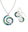 Ocean Spiral Jewelry on White Background Gaelsong