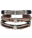 Celtic Leather Bracelets with Metal