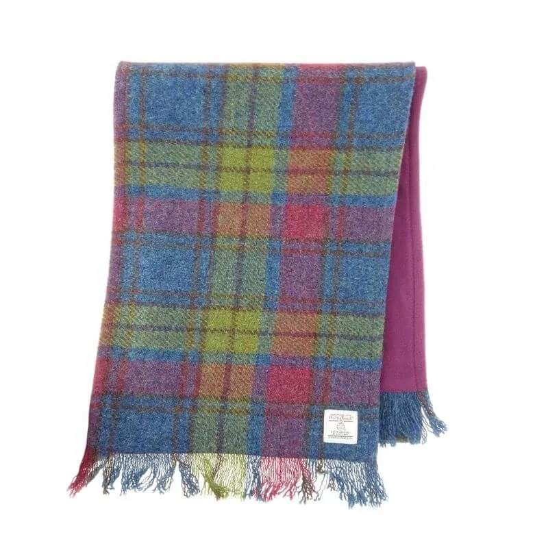  B30236 Handmade Harris Tweed Tartan Scarf Multi Color Tartan  Gaelsong 