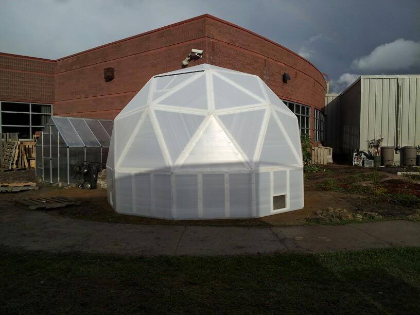 Geodesic Dome Greenhouse using Solexx greenhouse covering.