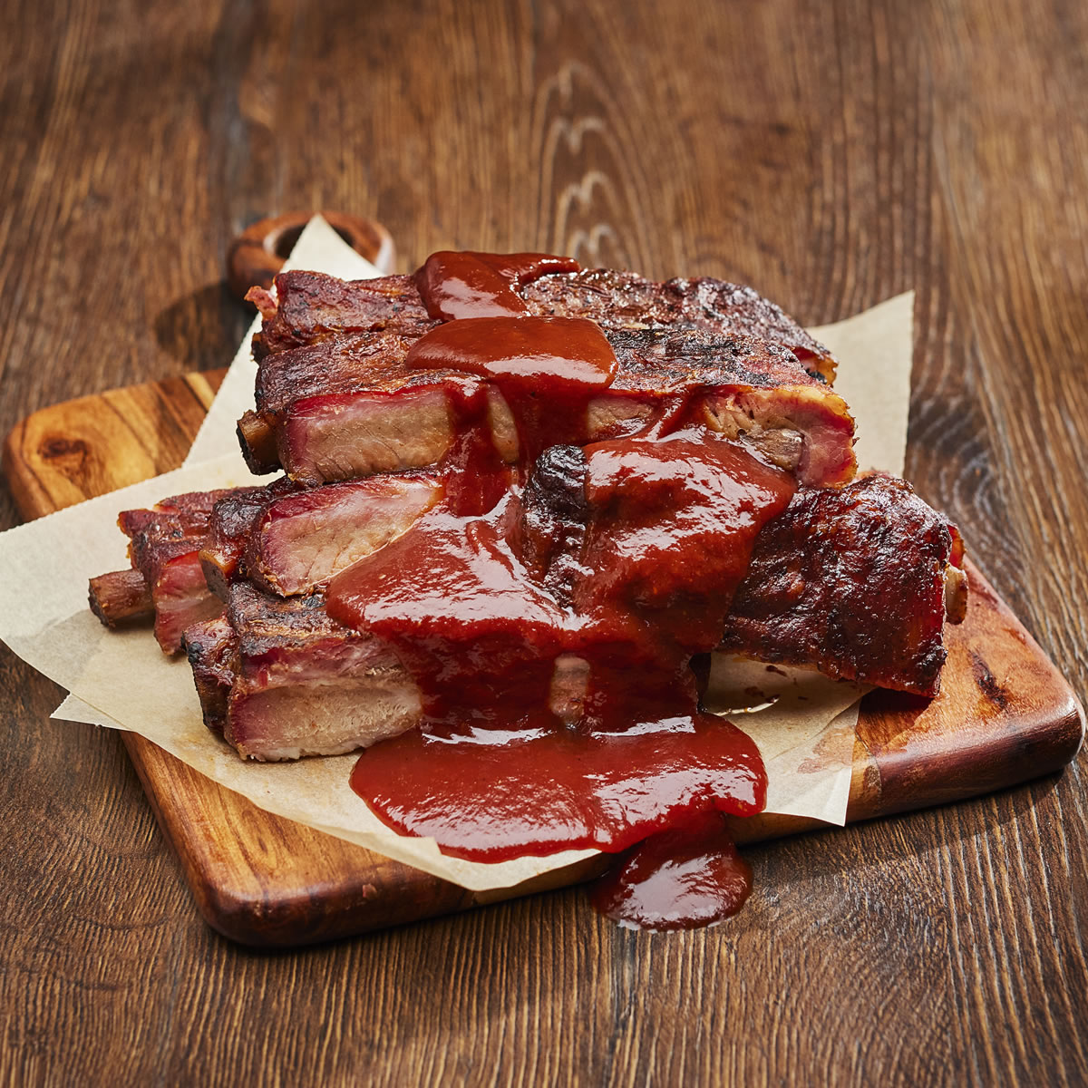 Pork Spare Ribs, Sauced 1/2 Slab