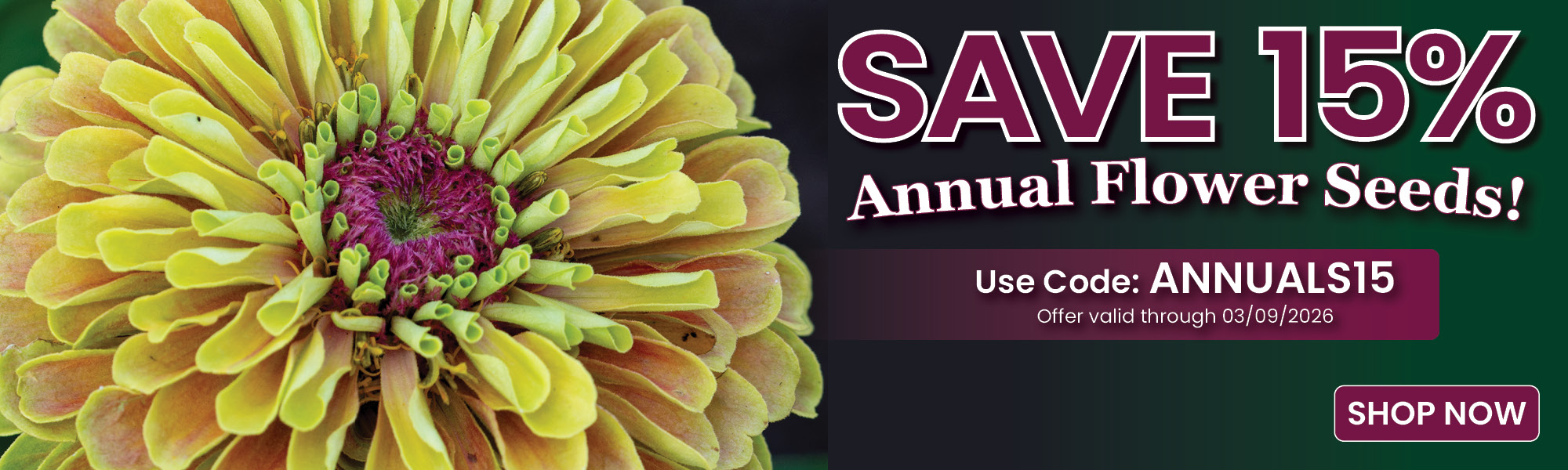 15% Off Annual Flower Seeds with Code ANNUALS15