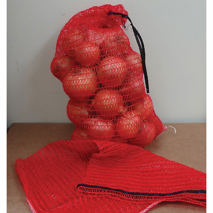 25 NEW Red mesh bag w drawstring produce onions potatoes oysters firewood 24x32 