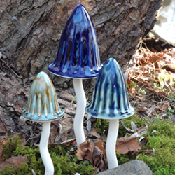 Ceramic Toadstools For The Garden Tinkling  Mushrooms Garden Ornaments PS1004 