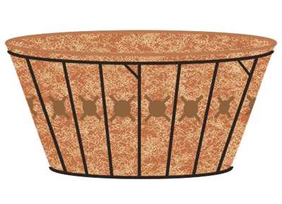 Coco Fiber Liner with Holes for 20 Inch Single Tier Basic Basket