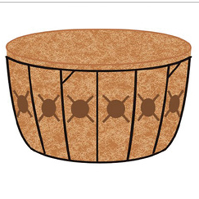 Coco Fiber Liner with Holes for 16 Inch Single Tier Basic Basket