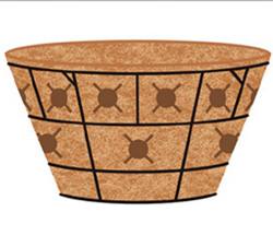 Coco Fiber Liner with Holes for 16 Inch Double Tier Basic Basket
