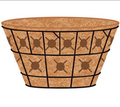 Coco Fiber Liner with Holes for 20 Inch Double Tier Basic Basket