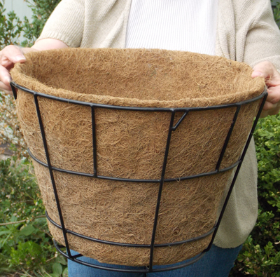 Coco Fiber Liner with No Holes for 16 Inch Double Tier Basic Basket