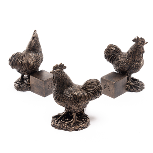 Antique Bronze Chicken Pot Feet (Set of 3)