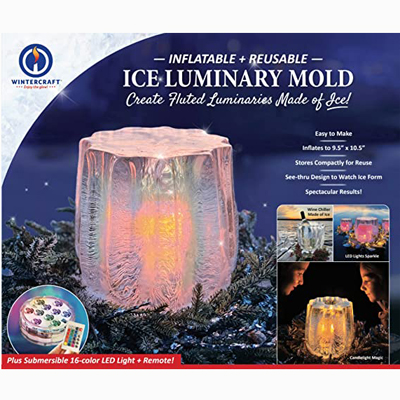 Inflatable Fluted Ice Luminary Mold w/ LED 