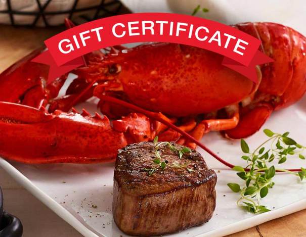 Lobster and Filet Mignon Certificate