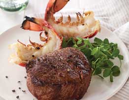 Lobster Tail and Filet Mignon
