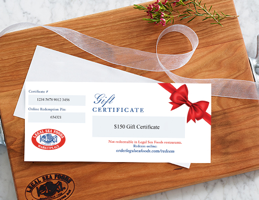 $150 Gift Certificate with Cookbook