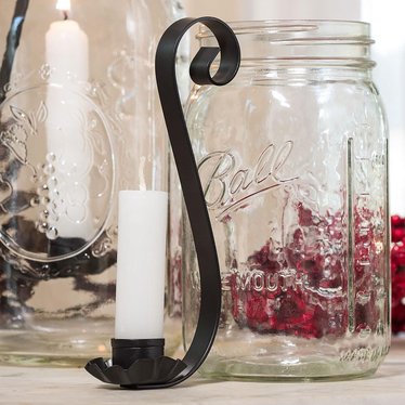 Taper Candle Hooks for Regular-Mouth Quart Jars