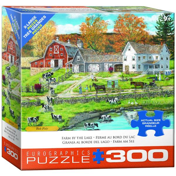 Farm by the Lake Jigsaw Puzzle, 300pc | Lehman's