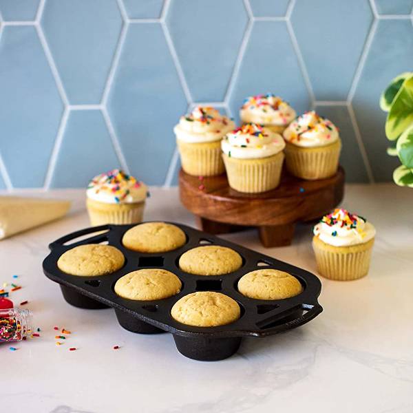 Lodge Cast Iron Muffin Pan, Bakeware Lehman's