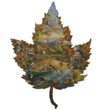 Shaped Jigsaw Puzzle - Autumn Leaf - 1000 pcs
