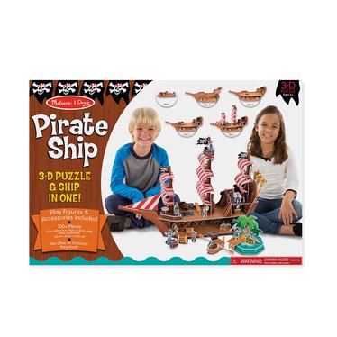 Pirate Ship 3D Puzzle and Play Set In One