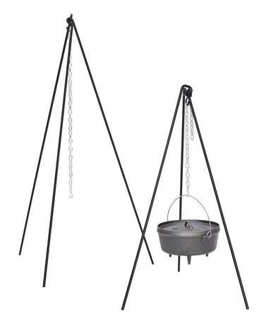 Tripod with Chain for Cast Iron Cookware over an open fire, Camping ...