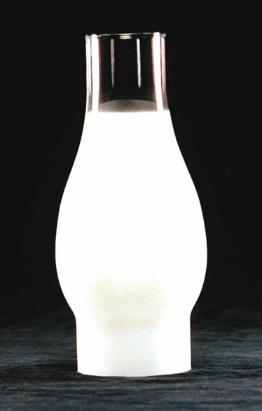 Frosted Oil Lamp Chimney - 2-7/8" base