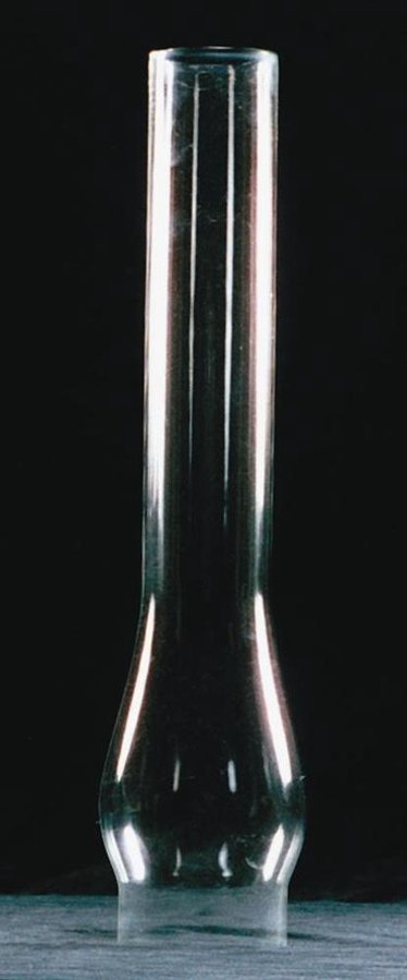 Clear Oil Lamp Chimney - 2-5/8" base