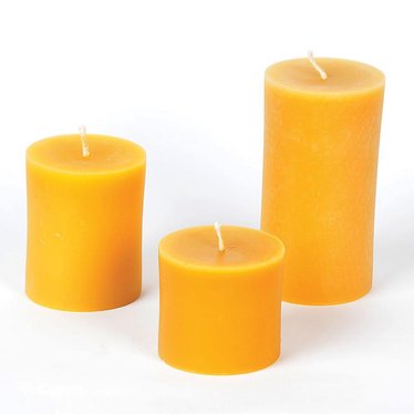 100% Beeswax Pillar Candles