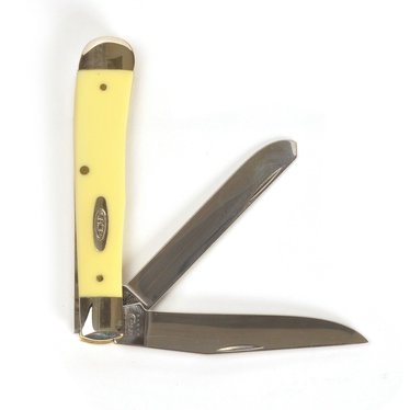 Case Yellow Handled Trapper Pocket Knife