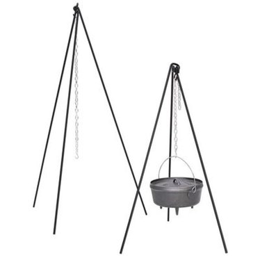 Tall Boy Tripod with Chain for Cast Iron Cookware over an open fire