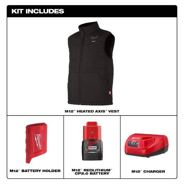 Milwaukee Men's Heated AXIS Vest & Battery/Charger Lehman's
