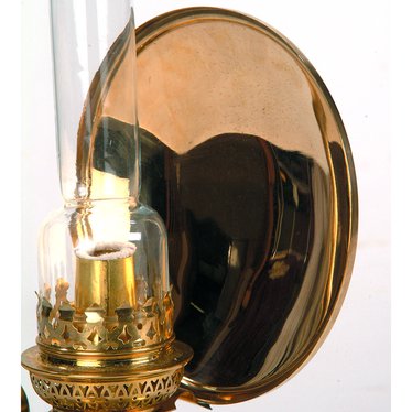 Solid Brass Reflector for French Alps Brass Oil Lamps