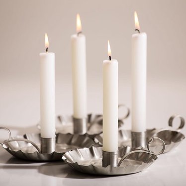 10" White Dripless Candles - Set of 2