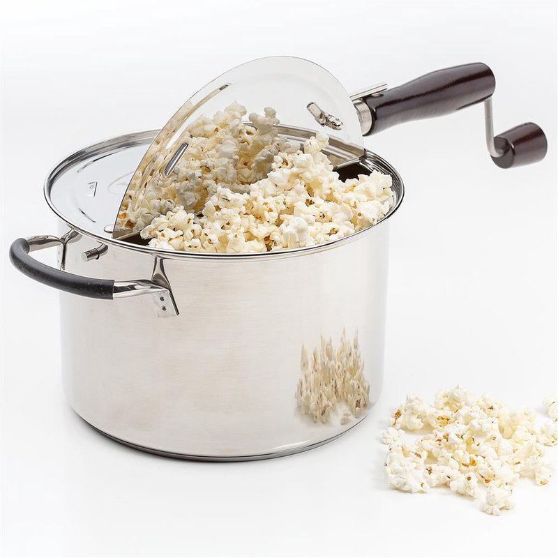 Stainless Steel Stovetop Popcorn Popper