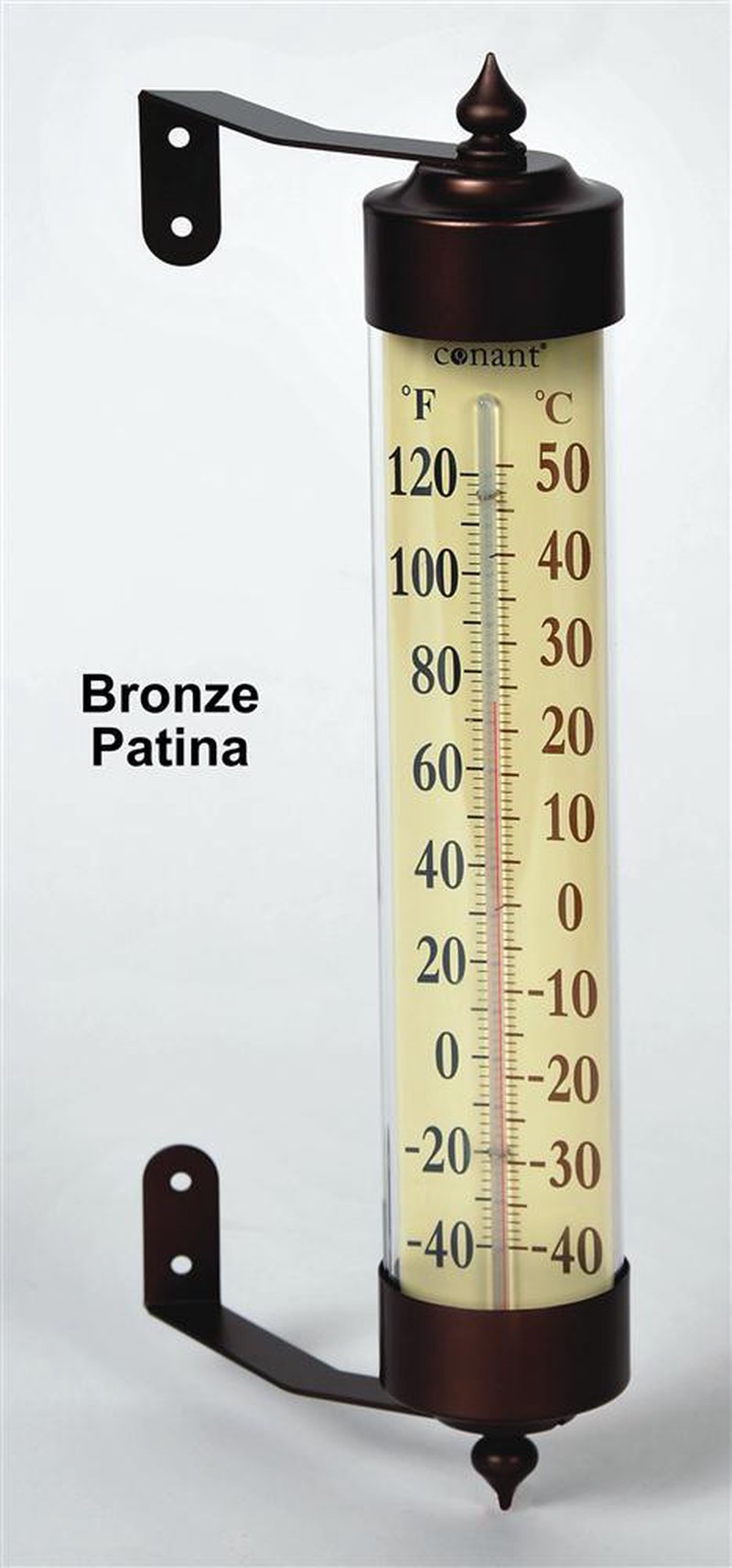 Bjerg Instruments 8 Decorative Indoor/Outdoor Patio Wall Thermometer  (Bronze)