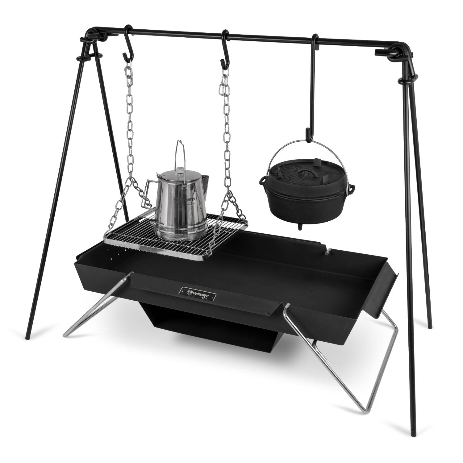 Petromax Campfire Griddle and Fire Bowl, Steel with 3 Removable Legs for  Outdoor Campfire Cooking, Grilling and Frying or Build Fire Directly in  Bowl