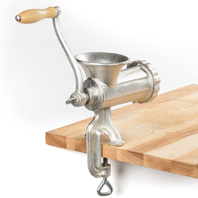 Manual Meat Grinder with Hand Crank and Tabletop Clamp, Durable