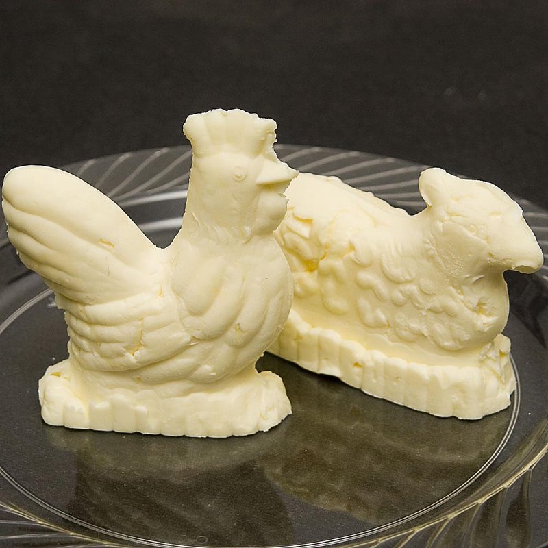 German Hand Made Finely Carved 2 Piece Butter Mold Rooster Design