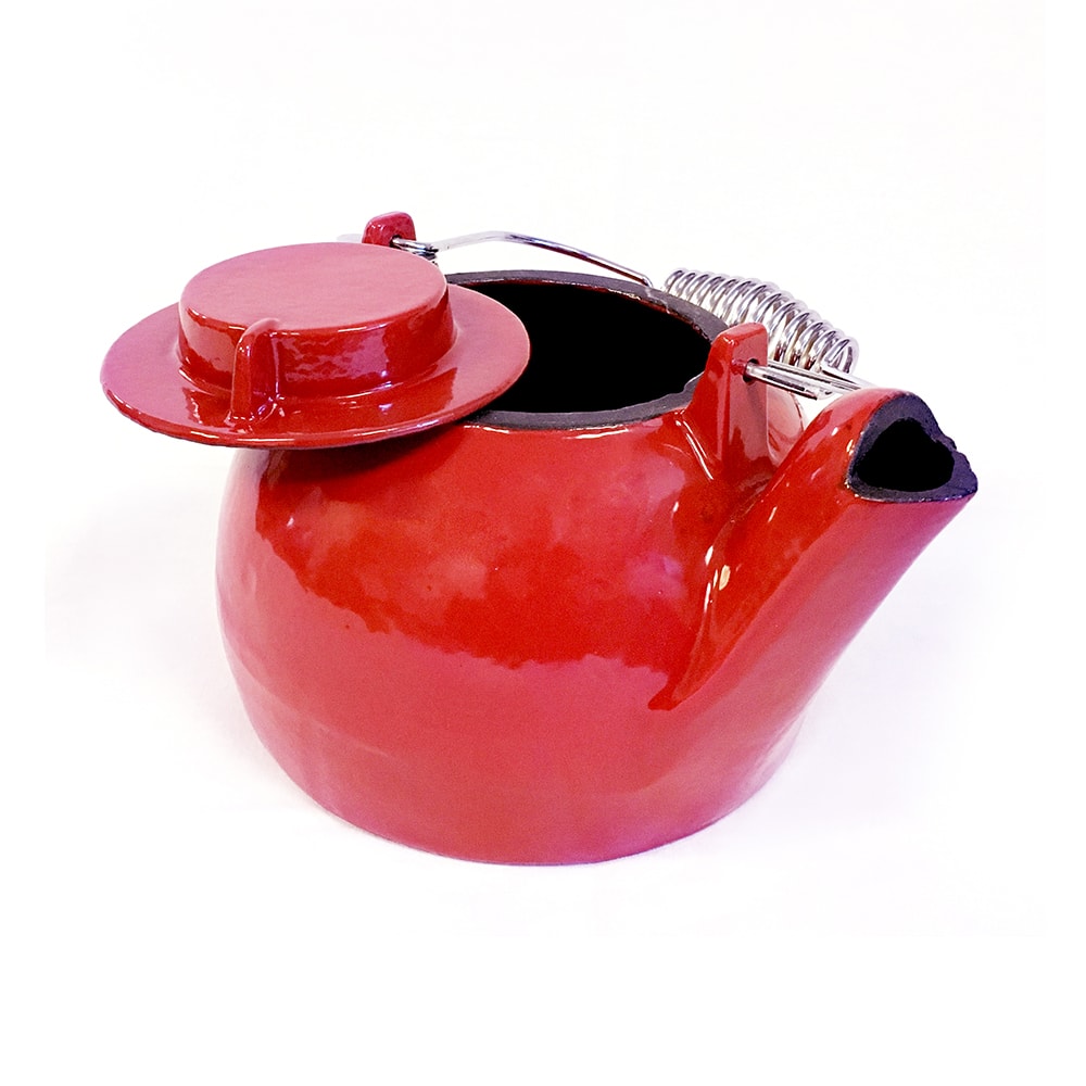  2.3 Qt. Cast Iron Lattice Steamer, Red, 2.3 quart: Red Steamer  For Wood Stove: Home & Kitchen
