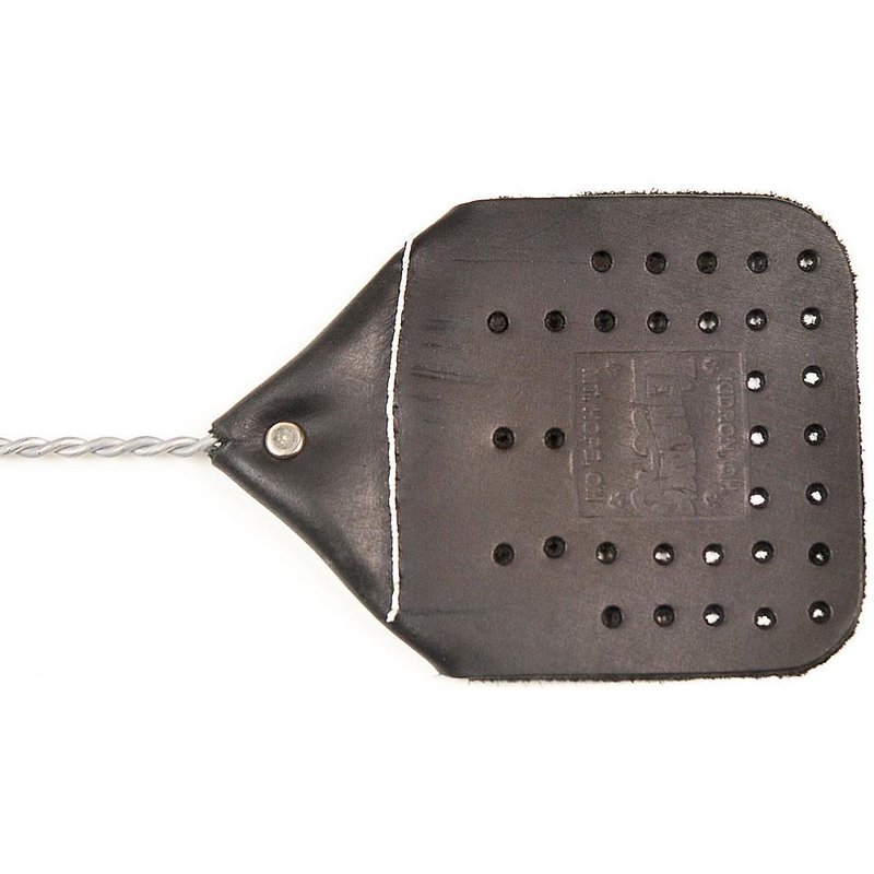 thumbnail image 2 of Beech Wood Handle Fly Swatter With Leather Head For Effective 2 of 11