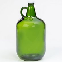 Green Glass Gallon Jug with Twist Cap
