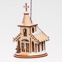 Handmade Christmas Chapel Ornament