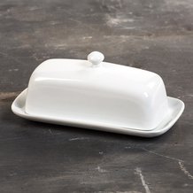 Porcelain Butter Dish with Knob