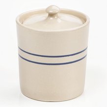 Heritage Blue Stripe Stoneware Small Canister