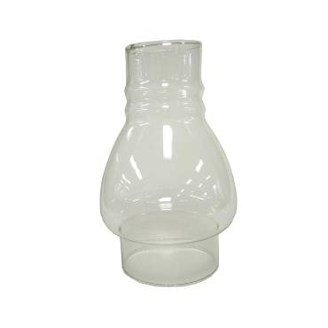 Ribbed Clear Oil Lamp Chimney - 2-7/8" Base