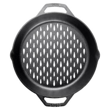 Lodge Cast Iron Dual Handle Grilling Basket - 12 in