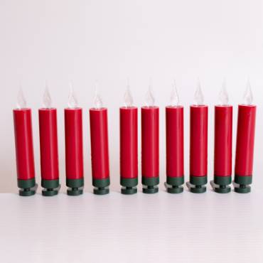 Clip-On LED Candles with Remote - Set of 10