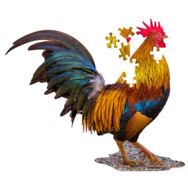 Shaped Jigsaw Puzzle - Rooster - 100pcs