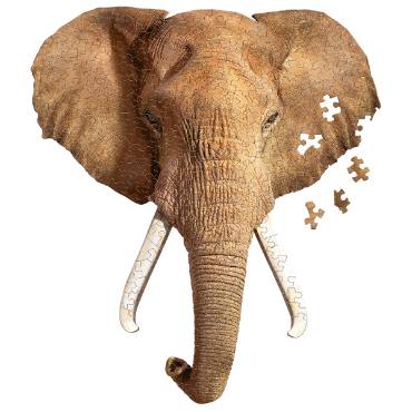 Shaped Jigsaw Puzzle - Elephant - 300pcs