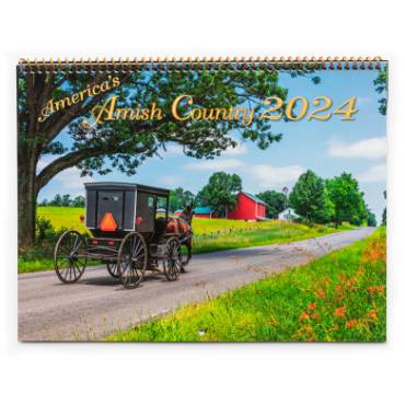 America's Amish Country 2024 Wall Calendar - 12"x18"